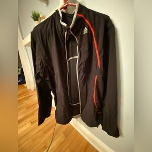 adidas Men’s Black Performance Jacket with Red Trim